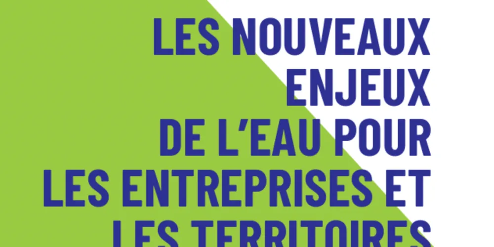 Les nouveaux enjeux de l'eau pour les entreprises et les territoires